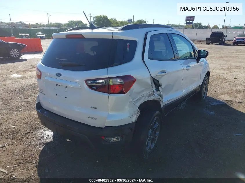 MAJ6P1CL5JC210956 2018 Ford Ecosport Ses