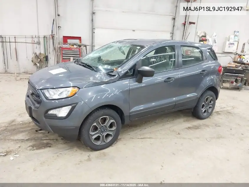 MAJ6P1SL9JC192947 2018 Ford Ecosport S