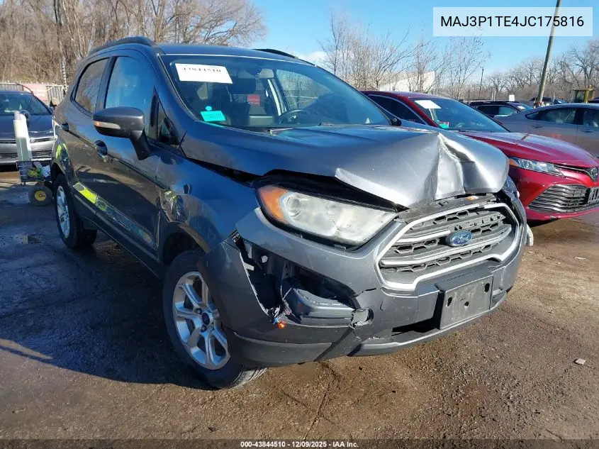 MAJ3P1TE4JC175816 2018 Ford Ecosport Se