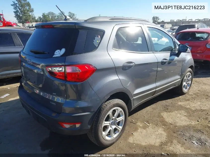 MAJ3P1TE8JC216223 2018 Ford Ecosport Se