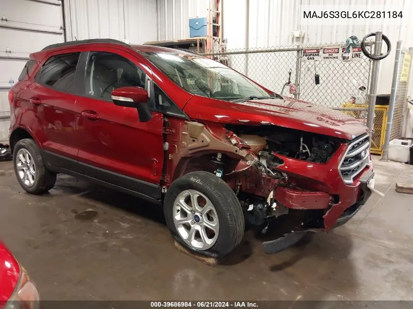 MAJ6S3GL6KC281184 2019 Ford Ecosport Se