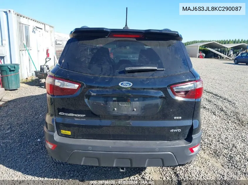 MAJ6S3JL8KC290087 2019 Ford Ecosport Ses