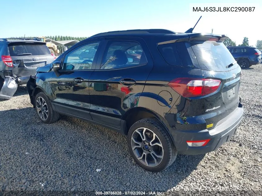 MAJ6S3JL8KC290087 2019 Ford Ecosport Ses