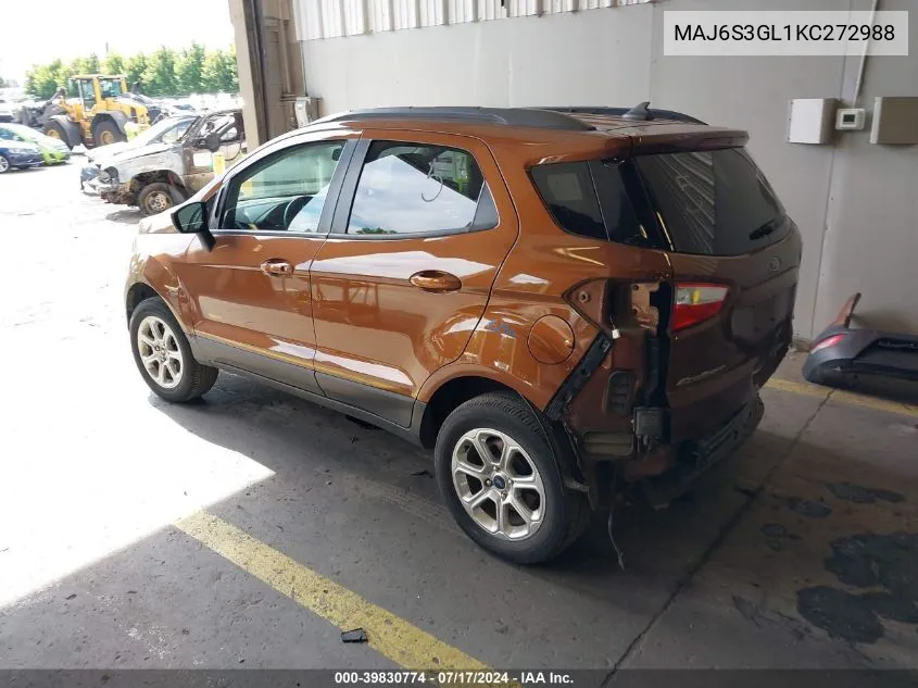 MAJ6S3GL1KC272988 2019 Ford Ecosport Se