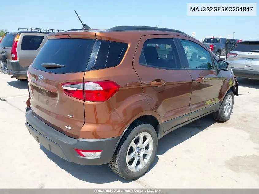 MAJ3S2GE5KC254847 2019 Ford Ecosport Se