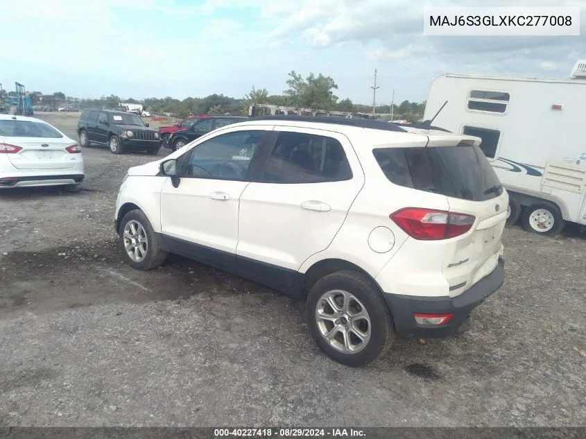 MAJ6S3GLXKC277008 2019 Ford Ecosport Se