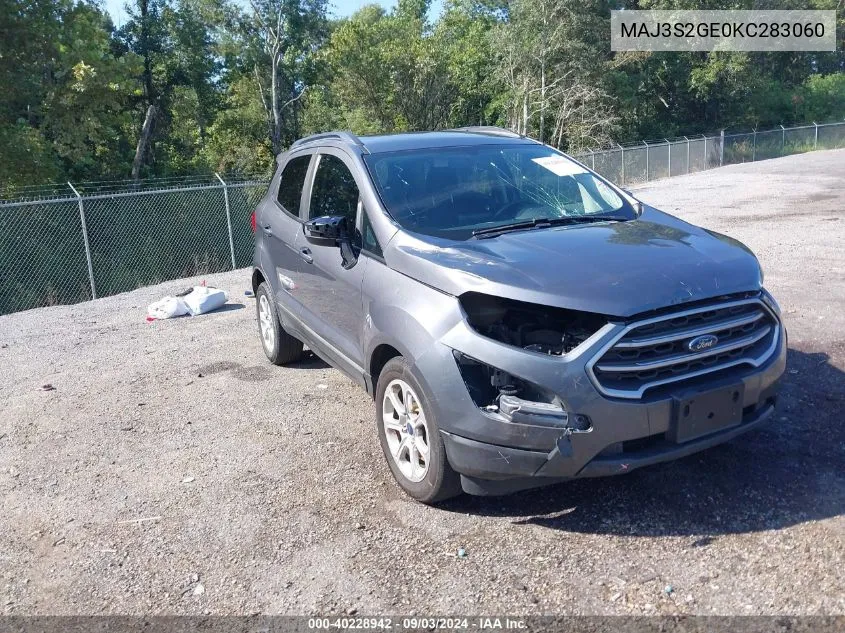 MAJ3S2GE0KC283060 2019 Ford Ecosport Se