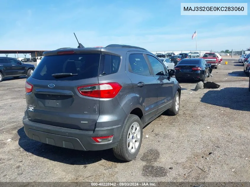 MAJ3S2GE0KC283060 2019 Ford Ecosport Se