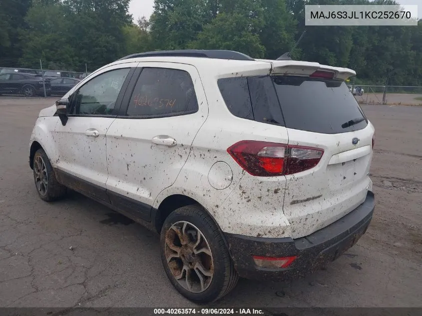 MAJ6S3JL1KC252670 2019 Ford Ecosport Ses