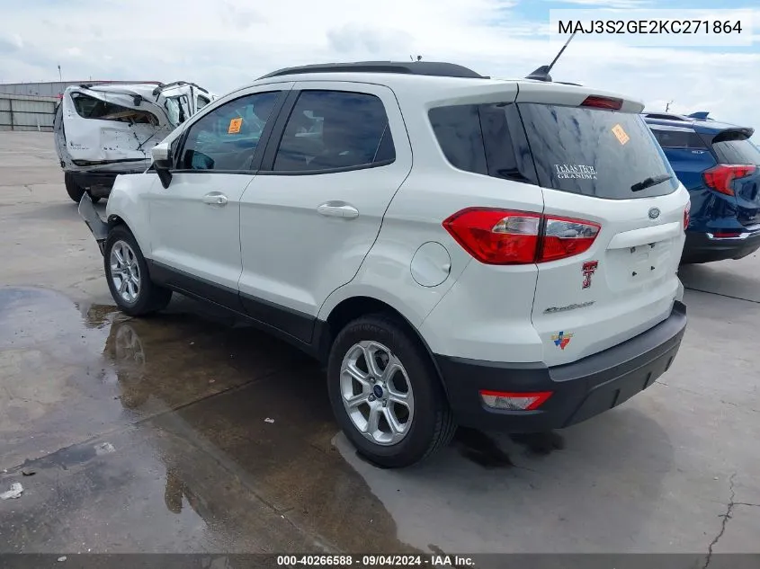 MAJ3S2GE2KC271864 2019 Ford Ecosport Se