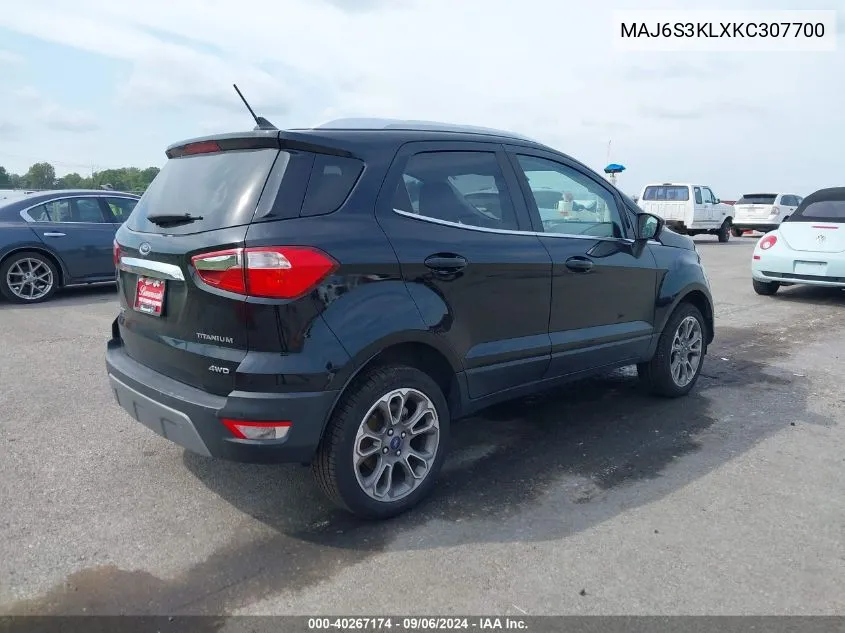 MAJ6S3KLXKC307700 2019 Ford Ecosport Titanium