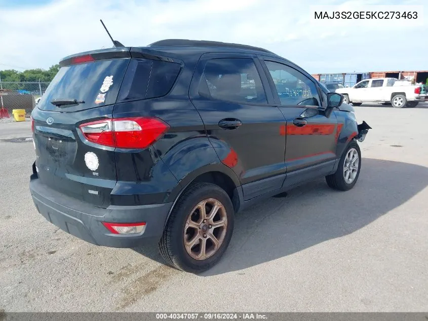 MAJ3S2GE5KC273463 2019 Ford Ecosport Se