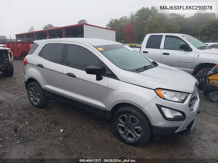 MAJ6S3FLXKC293078 2019 Ford Ecosport S