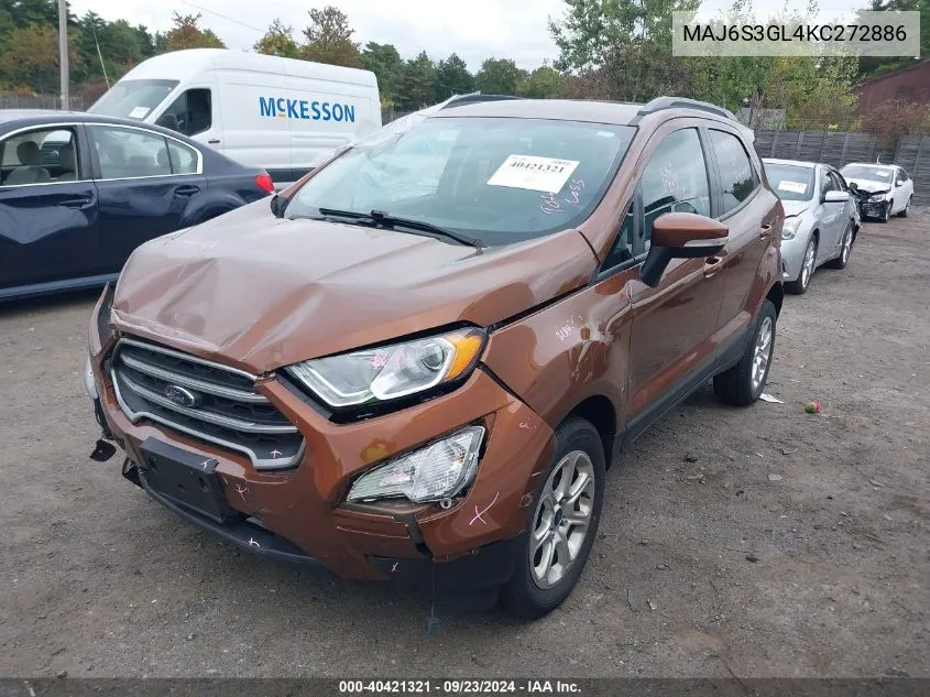 MAJ6S3GL4KC272886 2019 Ford Ecosport Se