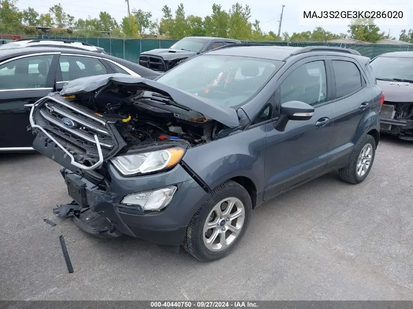 MAJ3S2GE3KC286020 2019 Ford Ecosport Se