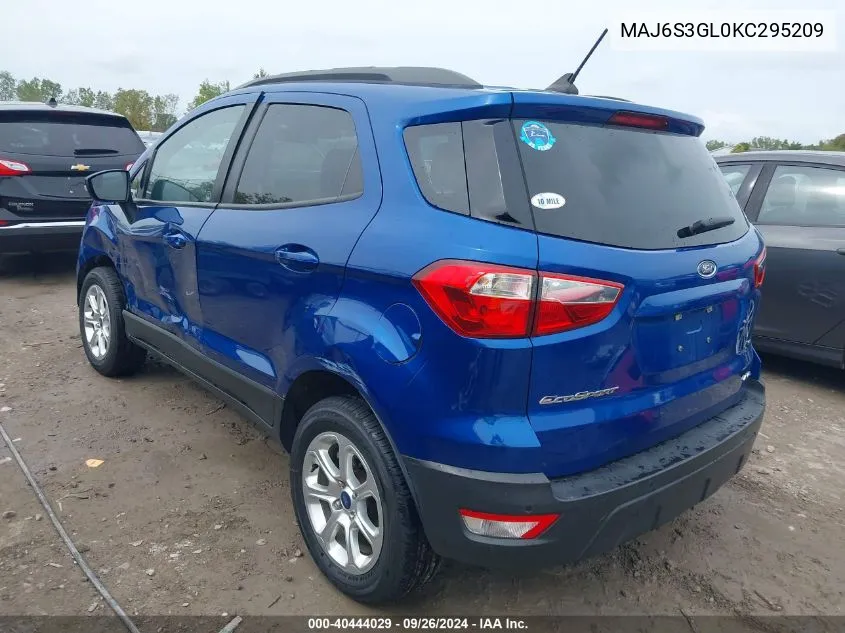 MAJ6S3GL0KC295209 2019 Ford Ecosport Se