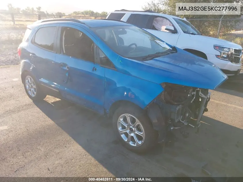 MAJ3S2GE5KC277996 2019 Ford Ecosport Se