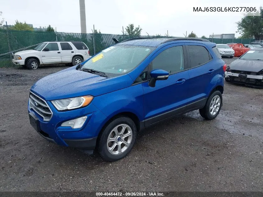 MAJ6S3GL6KC277006 2019 Ford Ecosport Se