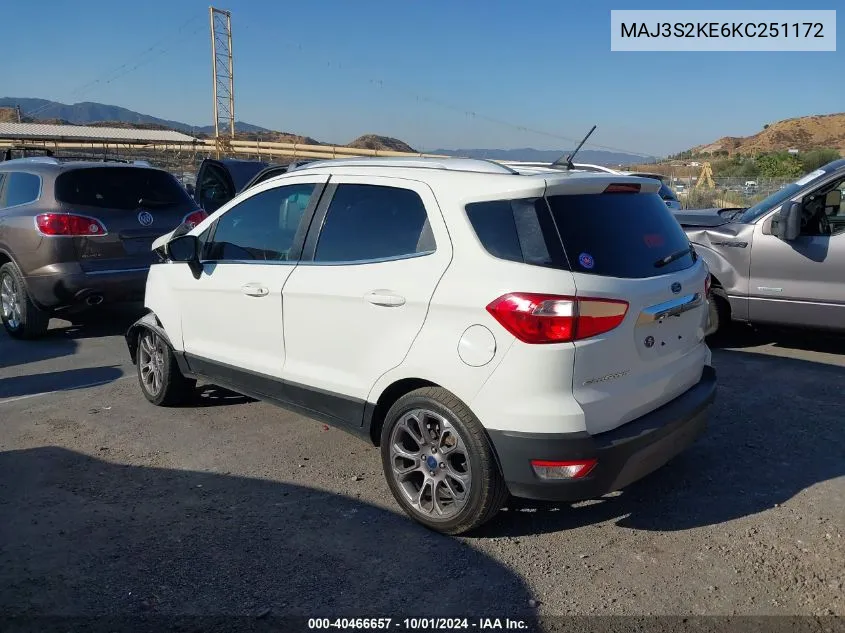 MAJ3S2KE6KC251172 2019 Ford Ecosport Titanium