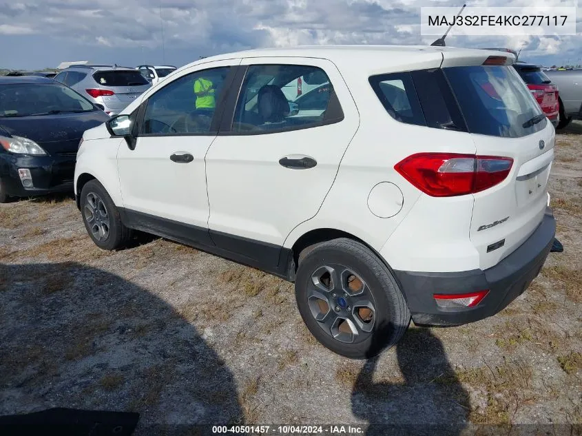 MAJ3S2FE4KC277117 2019 Ford Ecosport S