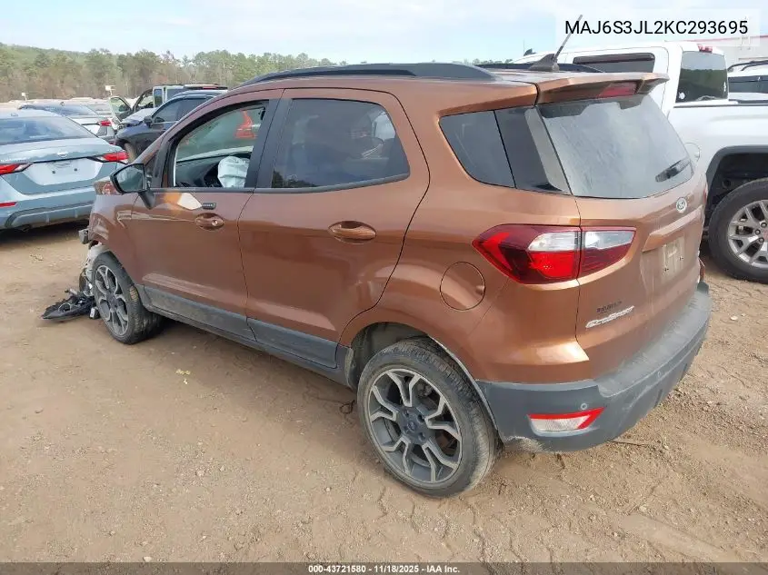 MAJ6S3JL2KC293695 2019 Ford Ecosport Ses
