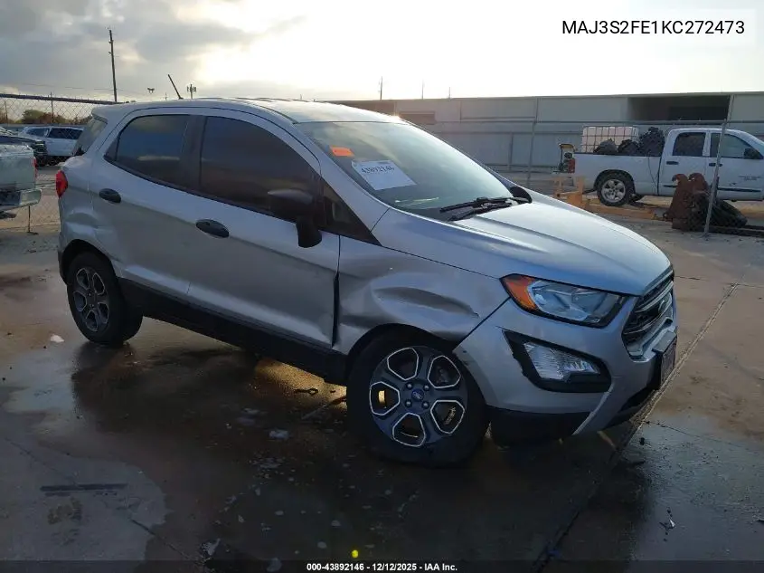 MAJ3S2FE1KC272473 2019 Ford Ecosport S