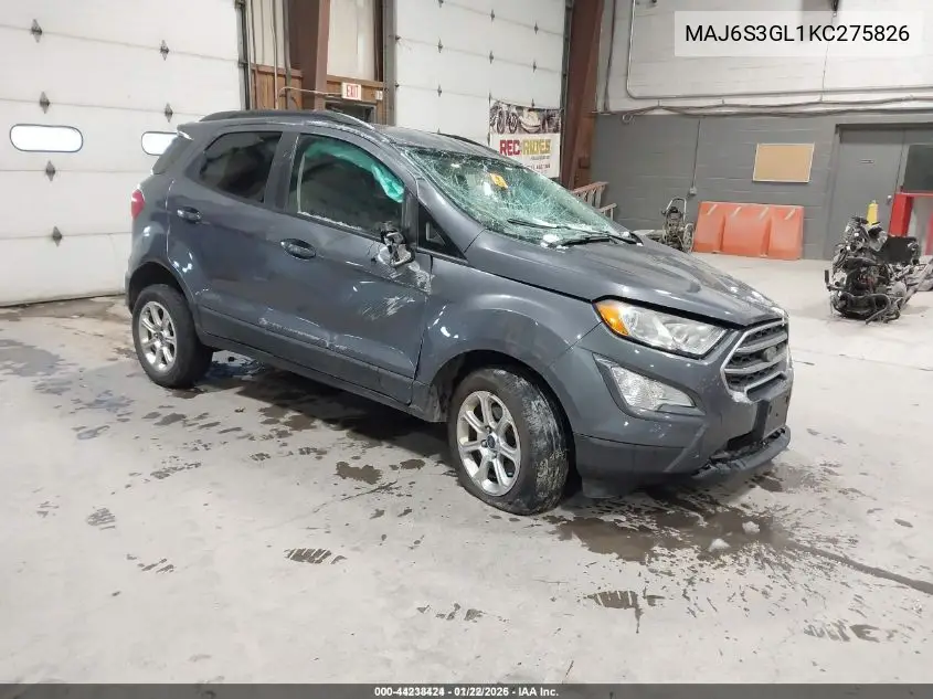 MAJ6S3GL1KC275826 2019 Ford Ecosport Se