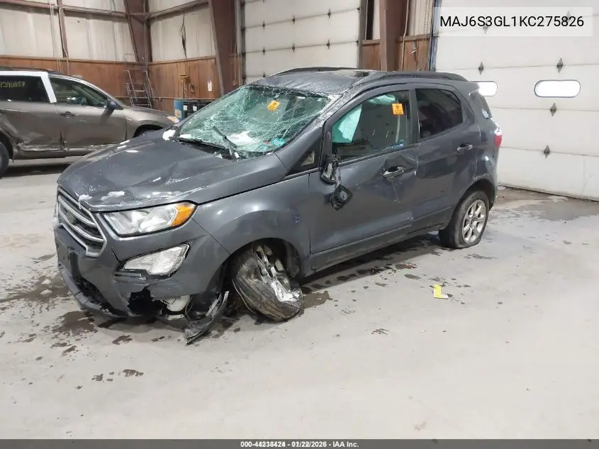 MAJ6S3GL1KC275826 2019 Ford Ecosport Se