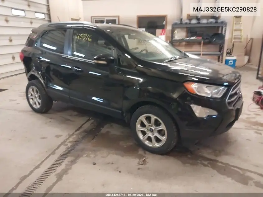MAJ3S2GE5KC290828 2019 Ford Ecosport Se