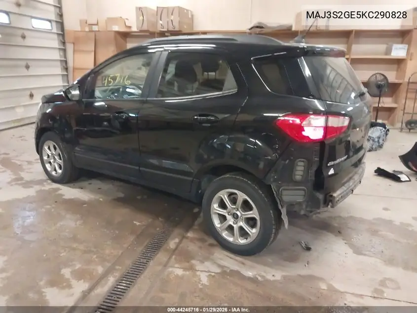 MAJ3S2GE5KC290828 2019 Ford Ecosport Se