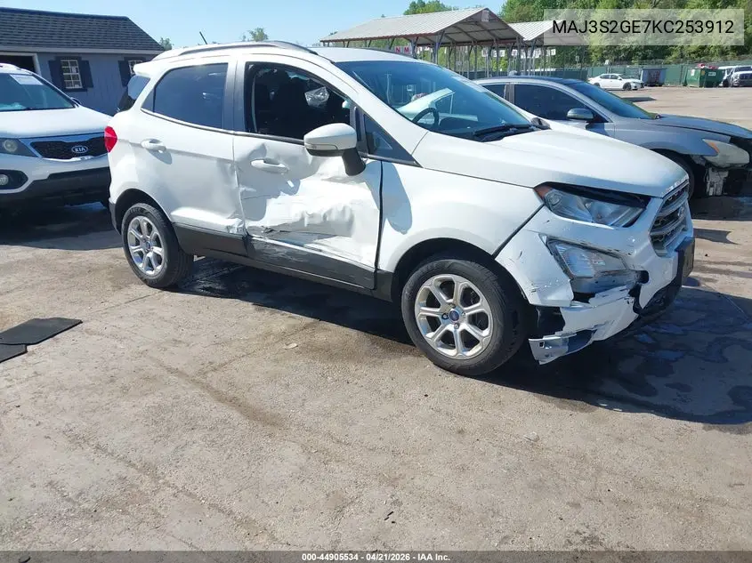 MAJ3S2GE7KC253912 2019 Ford Ecosport Se