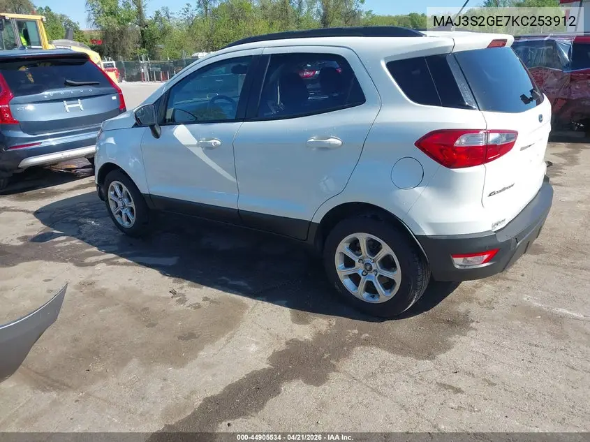 MAJ3S2GE7KC253912 2019 Ford Ecosport Se