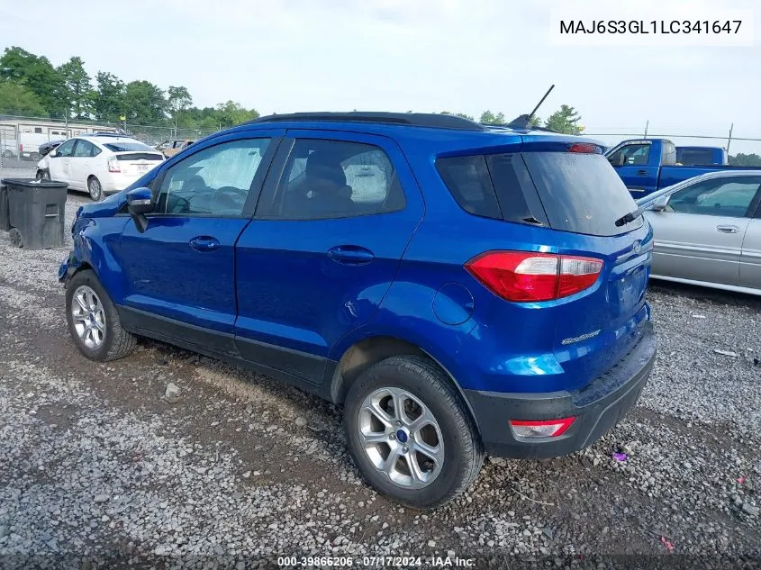 MAJ6S3GL1LC341647 2020 Ford Ecosport Se