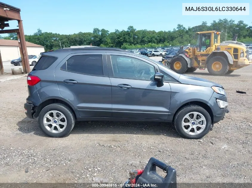 MAJ6S3GL6LC330644 2020 Ford Ecosport Se