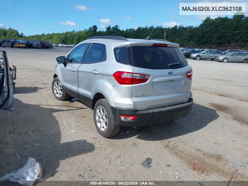 MAJ6S3GLXLC362108 2020 Ford Ecosport Se