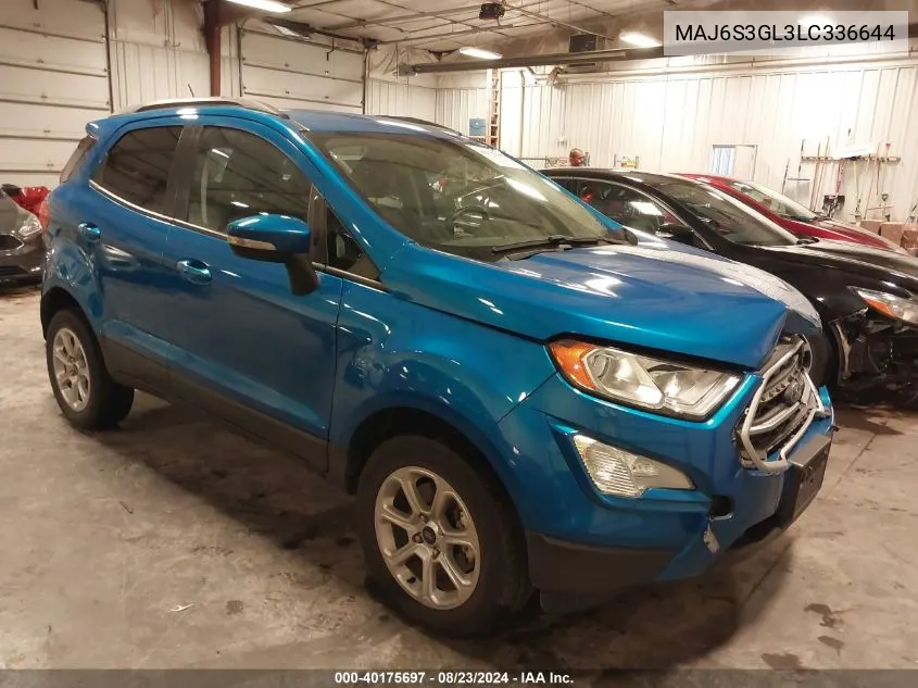 MAJ6S3GL3LC336644 2020 Ford Ecosport Se