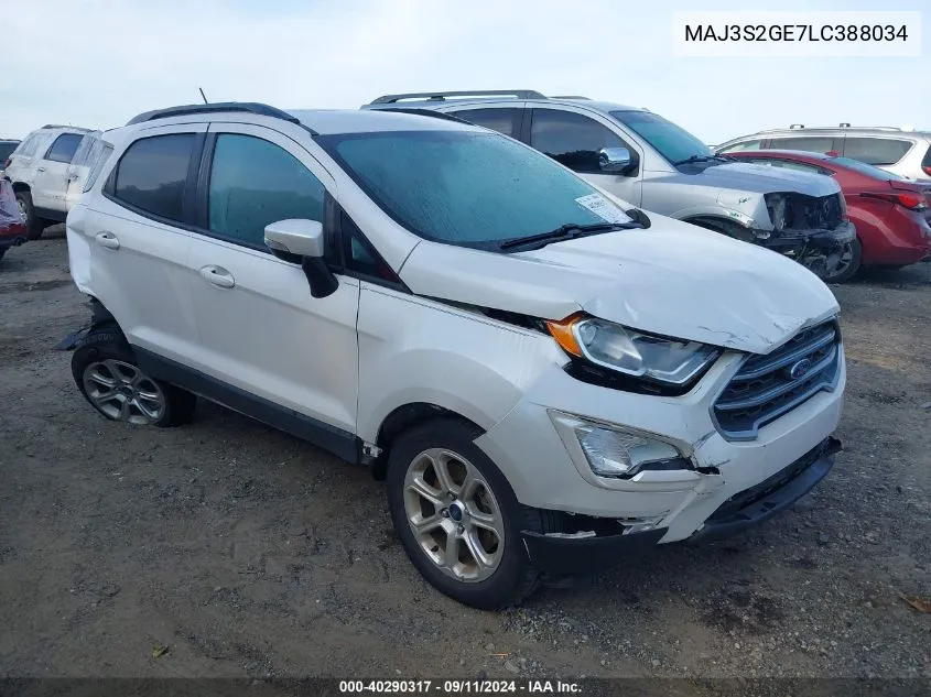 MAJ3S2GE7LC388034 2020 Ford Ecosport Se