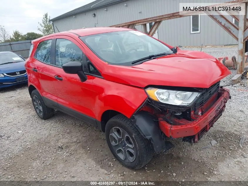 2020 Ford Ecosport S VIN: MAJ6S3FL1LC391448 Lot: 40355297