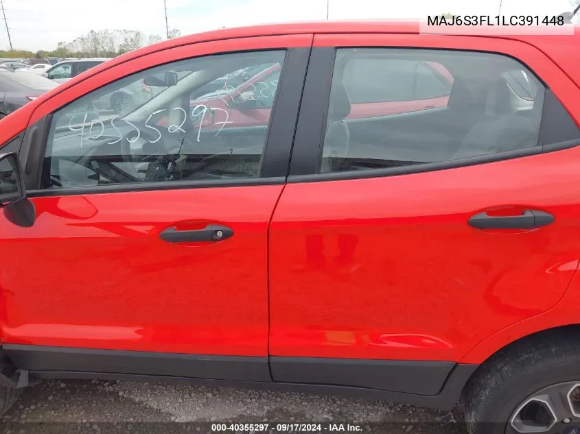 2020 Ford Ecosport S VIN: MAJ6S3FL1LC391448 Lot: 40355297