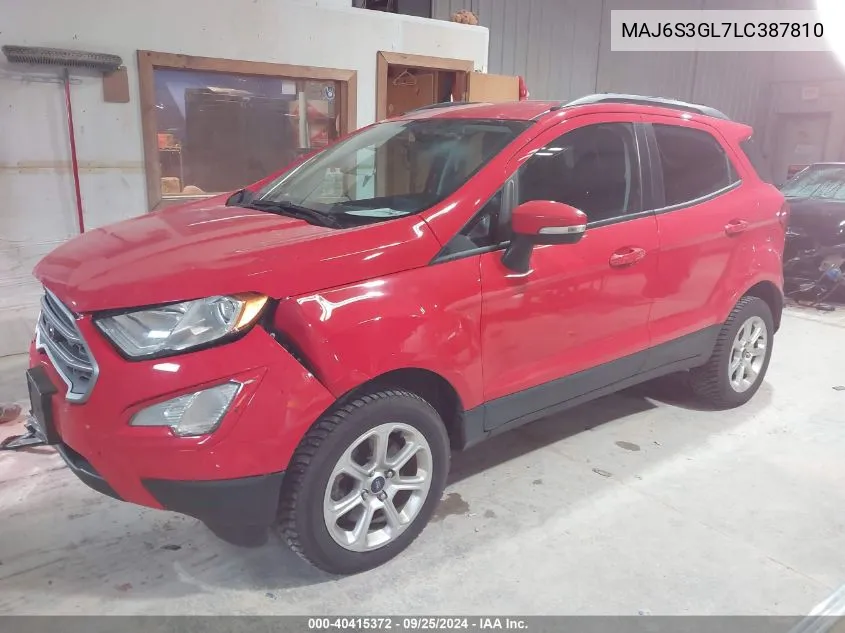 MAJ6S3GL7LC387810 2020 Ford Ecosport Se