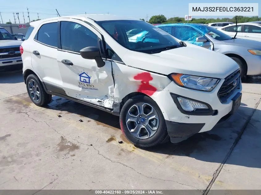 MAJ3S2FE0LC363221 2020 Ford Ecosport S