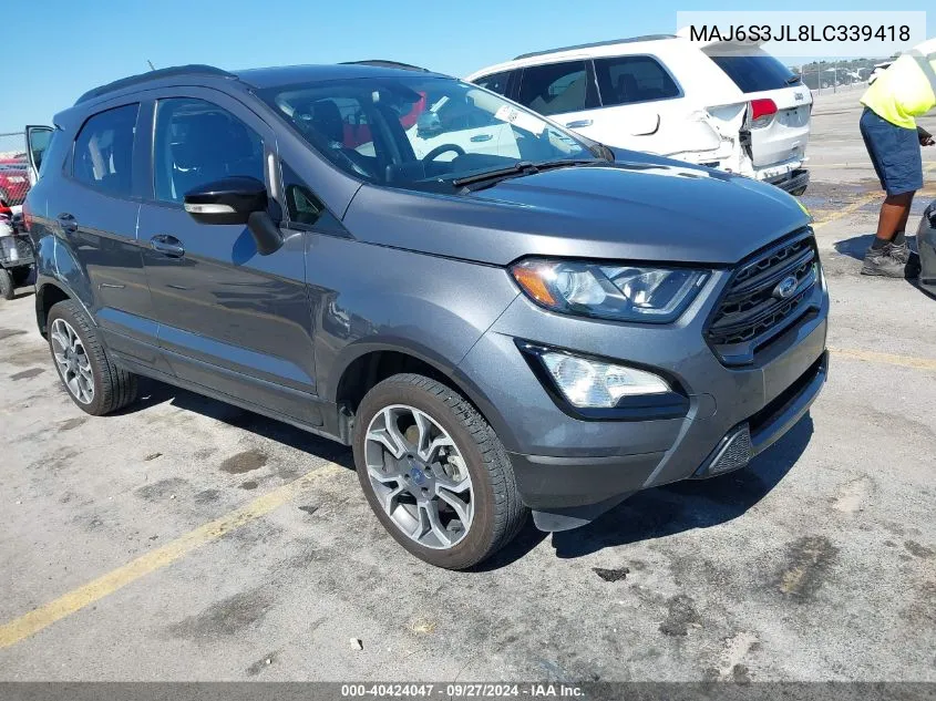 MAJ6S3JL8LC339418 2020 Ford Ecosport Ses