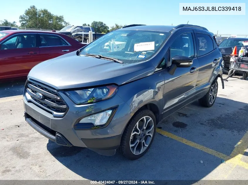 MAJ6S3JL8LC339418 2020 Ford Ecosport Ses