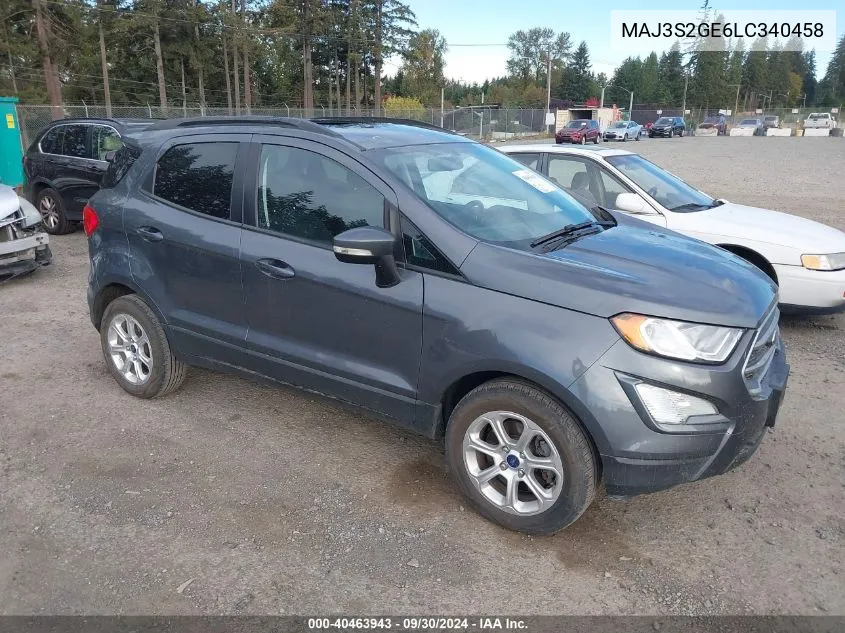 MAJ3S2GE6LC340458 2020 Ford Ecosport Se