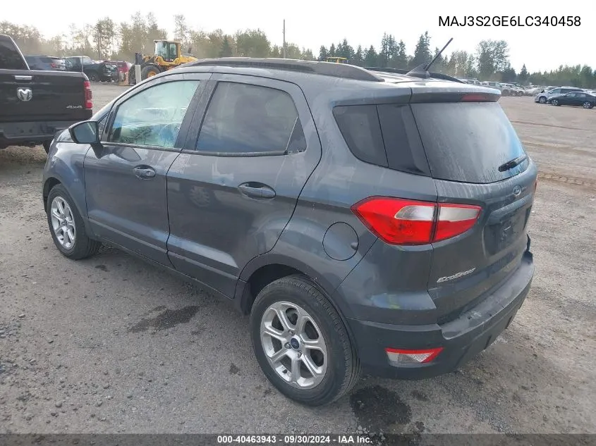 MAJ3S2GE6LC340458 2020 Ford Ecosport Se