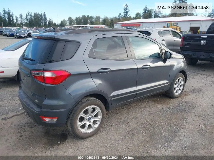 MAJ3S2GE6LC340458 2020 Ford Ecosport Se