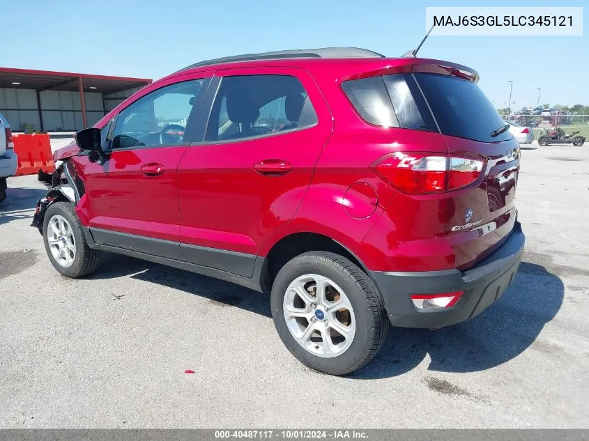 MAJ6S3GL5LC345121 2020 Ford Ecosport Se