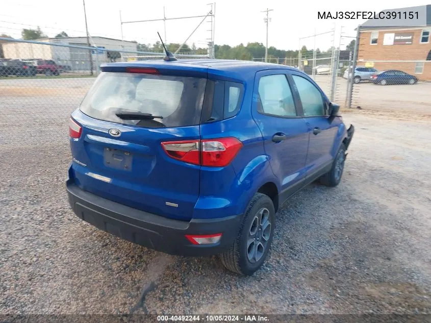 MAJ3S2FE2LC391151 2020 Ford Ecosport S