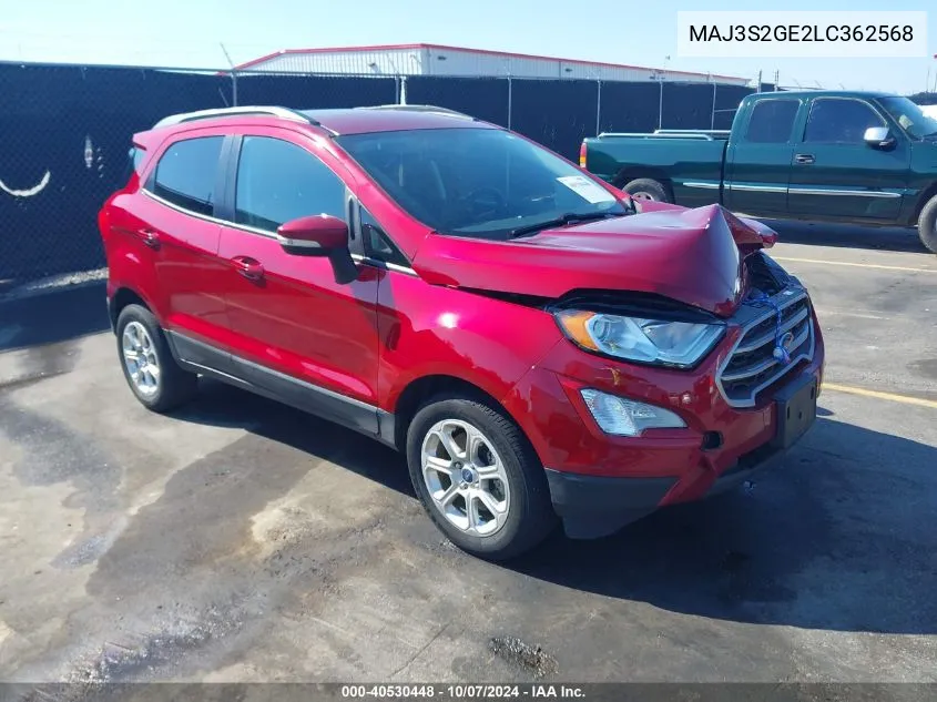 MAJ3S2GE2LC362568 2020 Ford Ecosport Se