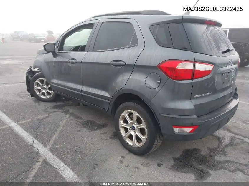 MAJ3S2GE0LC322425 2020 Ford Ecosport Se
